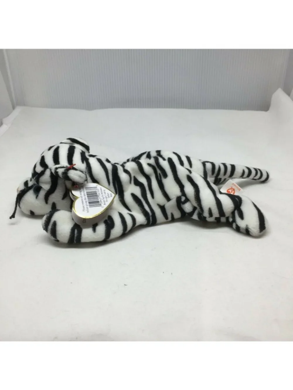 Ty Beanie Baby Blizzard Tiger Black White Stripes Retired Plush Toy Dec 12 1996